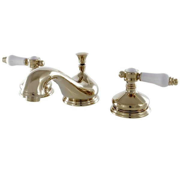 Kingston Brass KS1162BPL 8" Widespread Bathroom Faucet, Polished Brass KS1162BPL